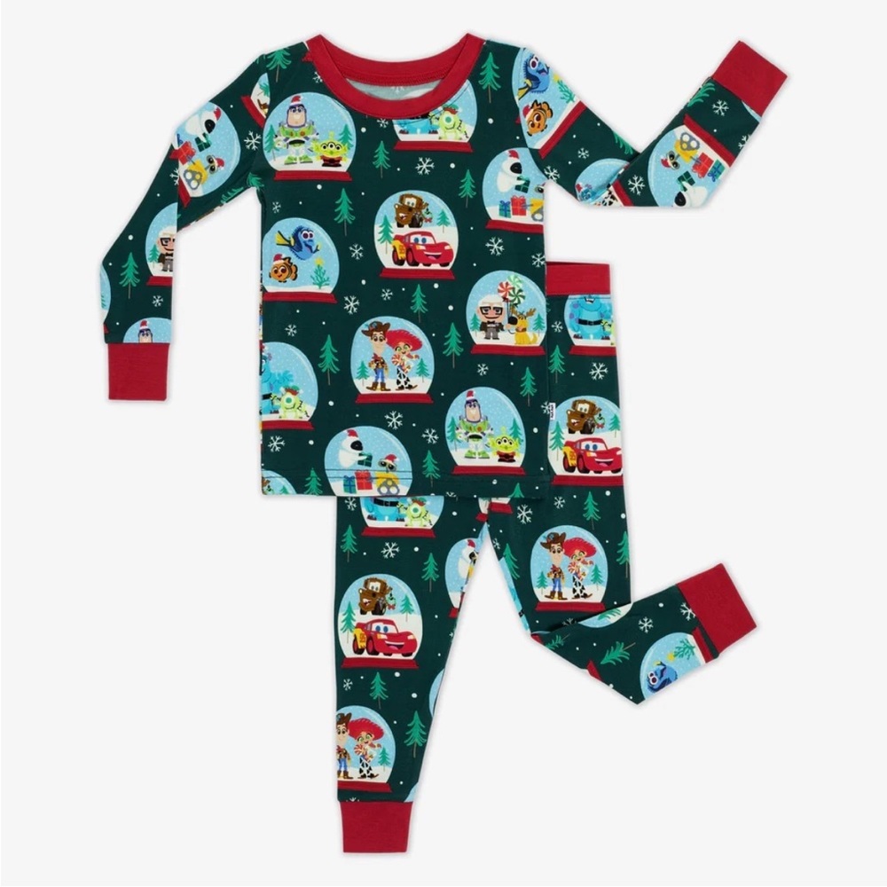 Little Sleepies Disney Pixar Christmas Holiday Long Sleeve Pajamas Size 3T